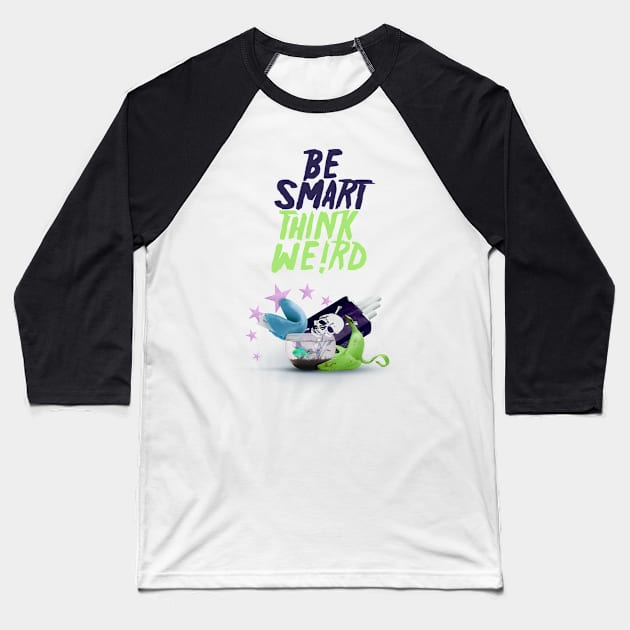 Be Smart, Think We!rd [2] Baseball T-Shirt by JavierMartinez